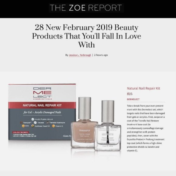 DERMELECT Transfix Restore & Repair Nail Base Coat Nail Polish- Beige NEW IN BOX - Picture 4 of 6